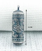 Silindir 925 Ayar Osmanlı Tuğralı Cevşen Muska Kabı thumbnail 4