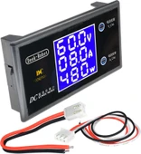 Dc 0-100V 10A Digital Voltmetre Ampermetre ve Wattmetre Deekrobot 0-1000W Mavi LCD - 4