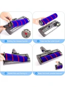Dyson V7 V8 V10 V11 V15 Için Elektrikli Süpürge Kafası LED Yeşil Işıklı Sert Zeminler Için Yumuşak Rulo Fırça thumbnail 3