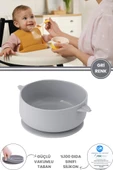 Silicolife Mama Kasesi Düz, Vakum Tabanlı Bebek Çocuk Eğimli Mama Tabağı Gıda Sertifikalı - 1