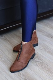 SERHATLAR KADIN TABA FERMUAR DETAYLI TOPUKSUZ GÜNDELİK BOT - 1