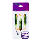 Albastar Natura Rib Minnow Sahte Balığı 5 gr 9 cm 3'lü Paket 1 Jig Head İğne - Levrek Turna At Çek Sahte Silikon Yem 02 - 1