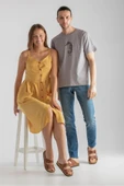 Roy Jones Unisex Ortopedik Tabanlı Konfor Modeli Terlik Çift Bantlı Tokalı Günlük Rahat Dışarı Ev Içi Terliği - 4