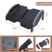 Coofbe Ayarlanabilir Ortopedik Ayak Standı Masaaltı Ayak Taburesi Masa Altı Ayaklık Ayak Standı - 5