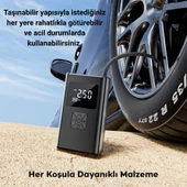 Coofbe 12V Led Işıklı Kablolu Ve Kablosuz Araç Lastik Şişirme Pompası Lastik Şişirme Kompresör Pompası - 5