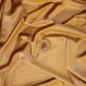 Huzurlu Gökyüzü Bronz Çini Taşlı Çelik Zincir Kolye thumbnail 4