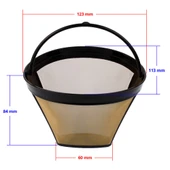 Filtre Kahve Makinesi Yıkanabilir Gold Filtre, Schafer Robusta ile Uyumlu - 6
