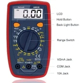 Astroai Dijital Multimetre 2000 Counts Test Cihazi AM33D - 8