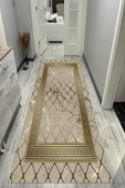 Makinede Yıkanabilir Leke Tutmaz  Dijital Baskılı Yıkanabilir Kaymaz Taban Salon Halısı Koridor Halısı Yolluk  ÇOKLU 80 x 300 - 6