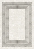 Makinede Yıkanabilir Leke Tutmaz  Bej-Gri Pvc Deri Kaymaz Taban Çerçeve Salon Halısı B1169  BEJ-GRİ 80 x 200 - 2