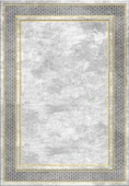 Makinede Yıkanabilir Leke Tutmaz  Gri-Gold Deko Deri Kaymaz Taban Salon-Yolluk Halısı B1183  GRİ-GOLD 80 x 300 - 2