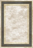 Makinede Yıkanabilir Leke Tutmaz  Krem-Gold-Siyah Deko Deri Kaymaz Taban Salon-Yolluk Halısı B1182  160 x 230 KREM-GOLD-SİYAH - 2