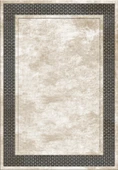 Makinede Yıkanabilir Leke Tutmaz  Krem-Siyah Deko Deri Kaymaz Taban Salon-Yolluk Saçaksız Halı B1179  KREM-SİYAH 80 x 300 - 2