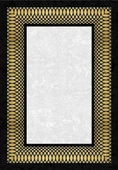 Makinede Yıkanabilir Leke Tutmaz  Siyah-Gold Deko Deri Kaymaz Taban Çerçeve Salon Saçaksız Halı B1230  SİYAH-GÜMÜŞ 200 x 300 - 2