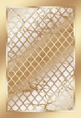Makinede Yıkanabilir Leke Tutmaz  Gold Pvc Deri Kaymaz Taban Modern Salon Saçaksız Halı B1283  GOLD 100 x 200 - 2