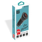 PDAteknoloji Yetty 20W USB + PD  Hızlı Araç Şarj Cihazı Siyah YC-20 (Yerli Üretim) thumbnail 2