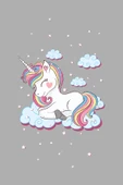 Makinede Yıkanabilir Leke Tutmaz  Gri Pvc Deri Kaymaz Taban Unicorn Çocuk Saçaksız Halı 594-01  ÇOKLU 120 x 180 - 2