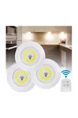 Ucuz Geldi 3lü Kumandalı Kabin Led Set Gece Lambası Mutfak Tezgah Altı Dolap İçi Kabin Altı Banyo Aydınlatması - 7