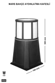 Ucuz Geldi Mars Kafesli Set Üstü Bahçe Lambası Zita Bahçe Aydınlatması 35 Cm Yer Lambası 220v Ip54 - 4