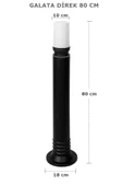 Ucuz Geldi Zita Bahçe Aydınlatması Galata 80 Cm Set Üstü Bahçe Direk Lambası 220v E27 Ip54 - 3