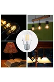 Ucuz Geldi Rustik Led Ampul 4w E27 Duy Şeffaf Cam Dim Edilebilir 3200k Gün Işığı 10 Adet Lambam A60 Led Ampul thumbnail 6