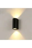 Coral Light Bahçe Aydınlatma Armatürü Antrasit Renk Bahçe Aplik Alüminyum Kasa+2 Adet Gu10 Beyaz Işık Led Ampul - 8