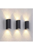 Coral Light Bahçe Aydınlatma Armatürü Antrasit Renk Bahçe Aplik Alüminyum Kasa+2 Adet Gu10 Beyaz Işık Led Ampul - 6