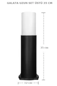 Ucuz Geldi Zita Bahçe Aydınlatması Galata Set Üstü Yer Aydınlatma 35 Cm Bahçe Lambası 220v E27 Ip54 - 3