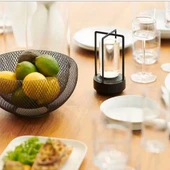 Ucuz Geldi Şarjlı Masa Lambası Dimmerli Dekoratif Abajur Cata Vegas Dokunmatik Metal Cafe Lambası Üç Işık Modu thumbnail 2