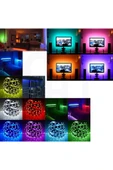 Ucuz Geldi RGB Animasyonlu Şerit LED 5 Mt Kendinden Trafolu Renk Değiştiren Kumandalı Çok Renkli Rgb Şerit Led - 4