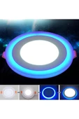 Ucuz Geldi 2 Adet Çift Renkli Hero Led Panel 3+3 Watt Dış Çapı 10 Cm Mavi-beyaz Iki Renkli Tavan Spot Lambası - 2