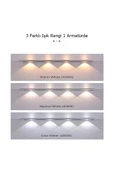 Ucuz Geldi Sensörlü Şarjlı 3 Farklı Işık Renkli Dimmerli 40cm Siyah Cata Bella Ultra Slim Kabin Led - 4