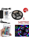 Ucuz Geldi RGB Animasyonlu Şerit LED 5 Mt Kendinden Trafolu Renk Değiştiren Kumandalı Çok Renkli Rgb Şerit Led - 3