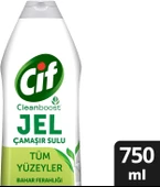 Cif Jel Yüzey Temizleyici Cleanboost Tüm Yüzeyler için Leke Çıkarıcı Çamaşır Sulu Bahar Ferahlığı 750 ml - 1