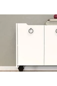 UMGMOBİLYA Titanyum(BEYAZ) Modern Konsol, Çok Amaçlı Dolap, Dresuar, Mutfak Dolabı, Kiler Dolabı, TV Ünitesi - 3