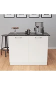 UMGMOBİLYA Patentli 120cm Lik Benzila Ada Mutfak, Mutfak Adası, Mutfak Tezgahı, Çok Amaçlı Dolap, Mutfak Masası - 3