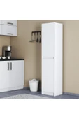 UMGMOBİLYA Patentli Astira Beyaz Kulpsuz Raflı Boy Dolabı, Mutfak Dolabı, Ayakkabılık, Kiler/Banyo Dolabı, Elbise Dolabı - 3