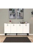 UMGMOBİLYA Titanyum(BEYAZ) Modern Konsol, Çok Amaçlı Dolap, Dresuar, Mutfak Dolabı, Kiler Dolabı, TV Ünitesi - 4