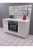 UMGMOBİLYA 140 CMLİK ANKASTRE DOLABI, KAHVE KÖŞESİ, ÇOK AMAÇLI DOLAP - 3