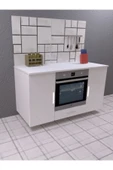 UMGMOBİLYA 140 CMLİK ANKASTRE DOLABI, KAHVE KÖŞESİ, ÇOK AMAÇLI DOLAP - 4