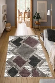 Makinede Yıkanabilir Leke Tutmaz  Multi Pvc Deri Kaymaz Taban Modern Salon Saçaksız Halı A76  ÇOKLU 80 x 140 - 1