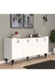 UMGMOBİLYA Titanyum(MEŞE-BEYAZ) Modern Konsol, Çok Amaçlı Dolap, Dresuar, Mutfak Dolabı, Kiler Dolabı, TV Ünitesi - 1