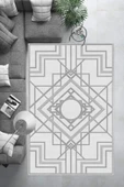 Makinede Yıkanabilir Leke Tutmaz  Gri Dot Keçe Kaymaz Taban Lobohemart Salon Saçaksız Halı B1203  GRİ 100 x 300 thumbnail 6
