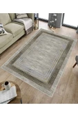 Makinede Yıkanabilir Leke Tutmaz  Multi Dot Keçe Kaymaz Taban Çerçeve Salon Saçaksız Halı B1171  MULTİ 160 x 230 thumbnail 5
