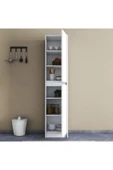UMGMOBİLYA Patentli Astira Beyaz Kulpsuz Raflı Boy Dolabı, Mutfak Dolabı, Ayakkabılık, Kiler/Banyo Dolabı, Elbise Dolabı - 2