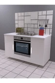 UMGMOBİLYA 140 CMLİK ANKASTRE DOLABI, KAHVE KÖŞESİ, ÇOK AMAÇLI DOLAP - 1