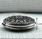 Yuvarlak 925 Ayar Cevşen Muska Kabı Kolye thumbnail 4