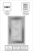 Makinede Yıkanabilir Leke Tutmaz  KREM Modern Çerçeve Desen Halı B1299  GRİ 120 x 180 thumbnail 4