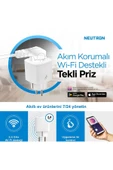 NEUTRON Akıllı Wi-fi Destekli 16a Uzaktan Kontrollü Akım Korumalı Tekli Priz - Uygulama Üzerinden Kontrol - 3