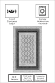 Makinede Yıkanabilir Leke Tutmaz  GRİ Modern Çerçeve Desen Halı B1321  200 x 300 GRİ thumbnail 5